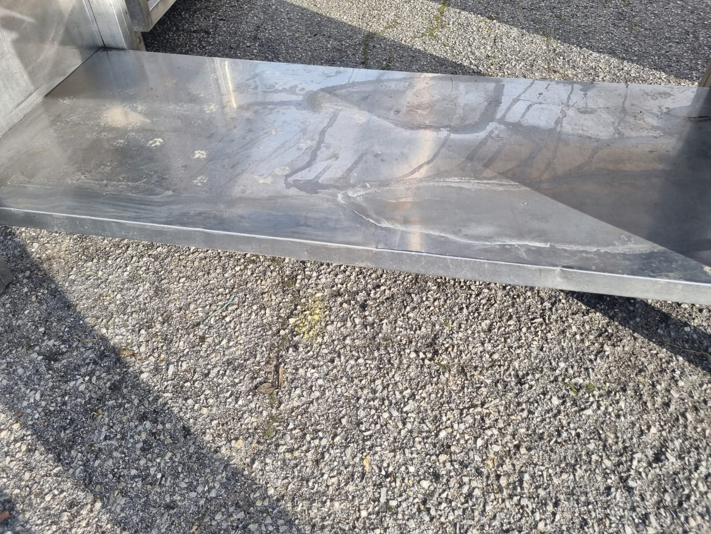 Bancone Tavolo in Acciaio Professionale con 1 cassetto Lungo 140cm Usato