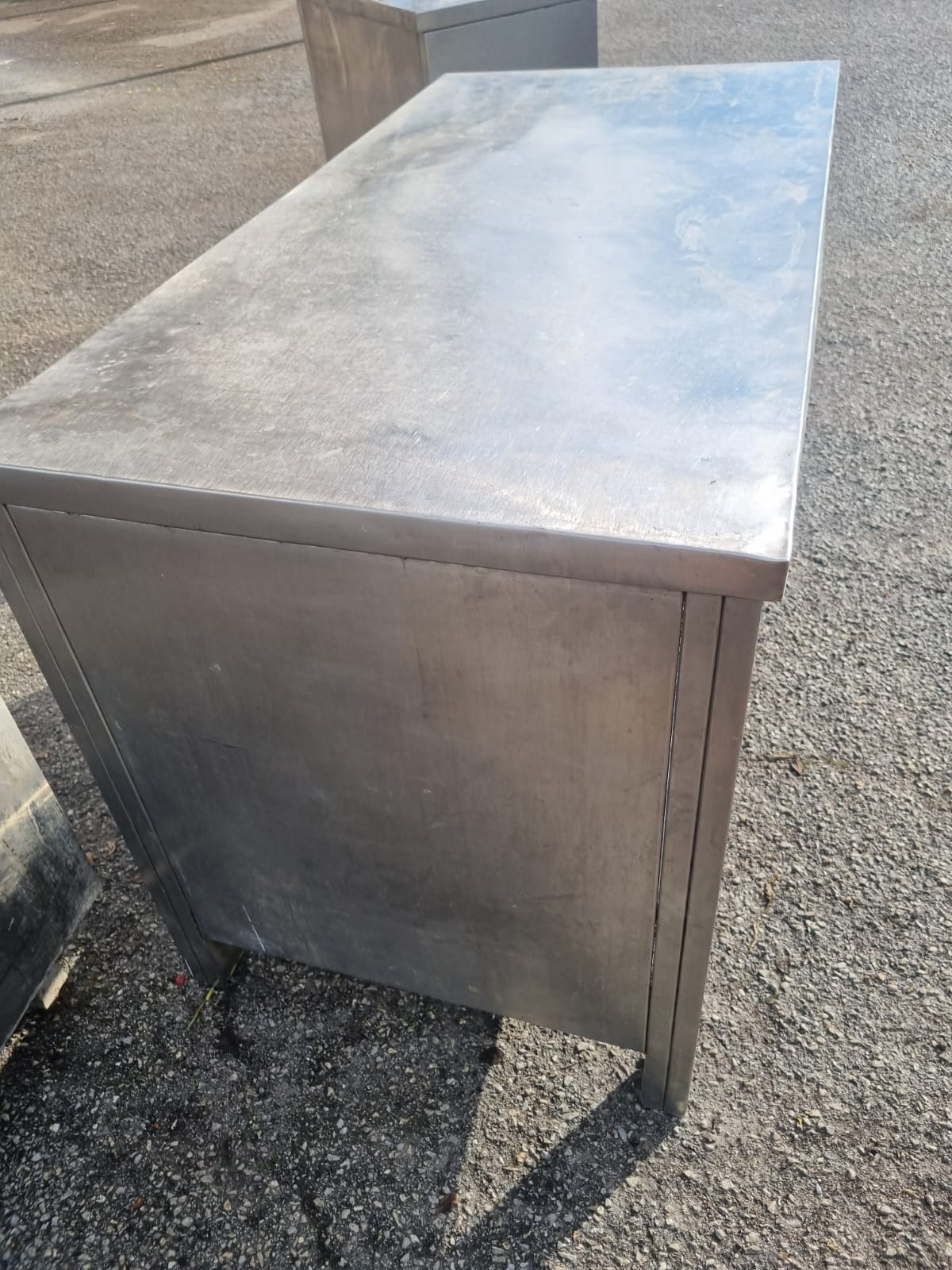 Bancone Tavolo in Acciaio Professionale con 1 cassetto Lungo 140cm Usato