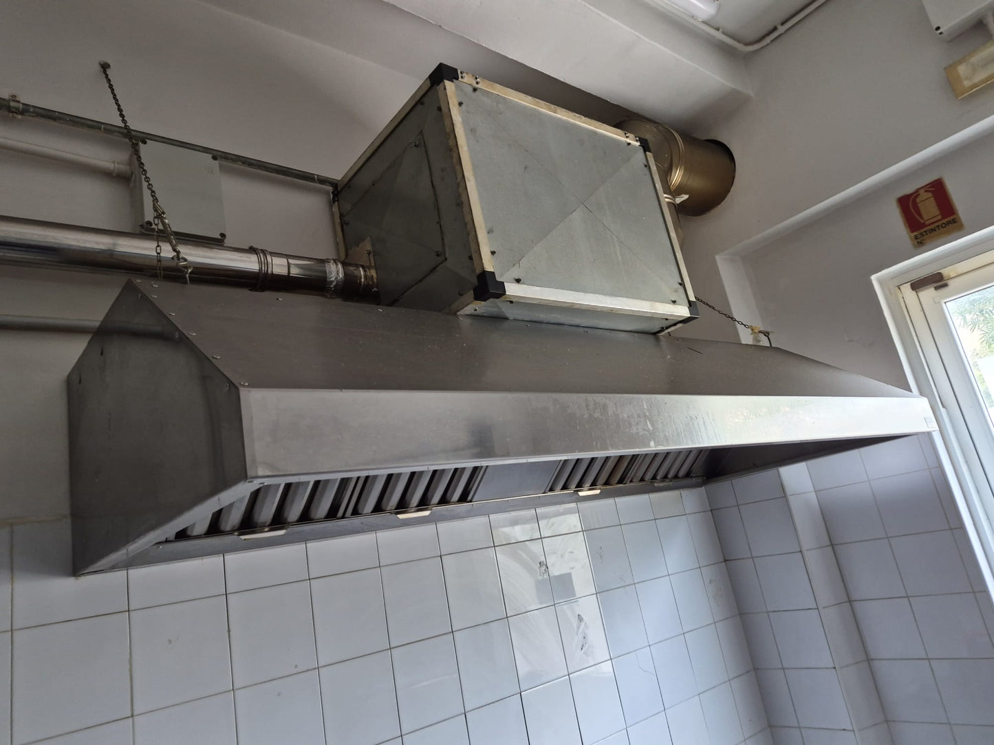 Cappa Professionale in Acciaio Usata 220*90