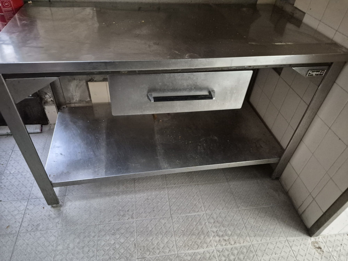 Tavolo Bancone in Acciaio Professionale usato 140*70