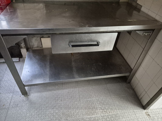 Tavolo Bancone in Acciaio Professionale usato 140*70