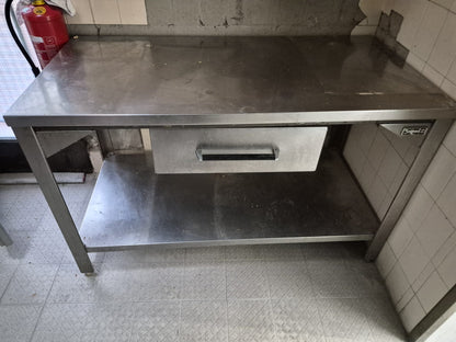 Tavolo Bancone in Acciaio Professionale usato 140*70