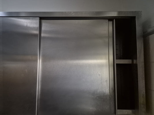 Pensile in Acciaio con Ante Scorrevoli lungo 140cm usato