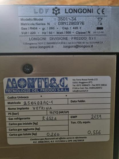 Frigo Frigorifero Professionale Positivo marca Longoni