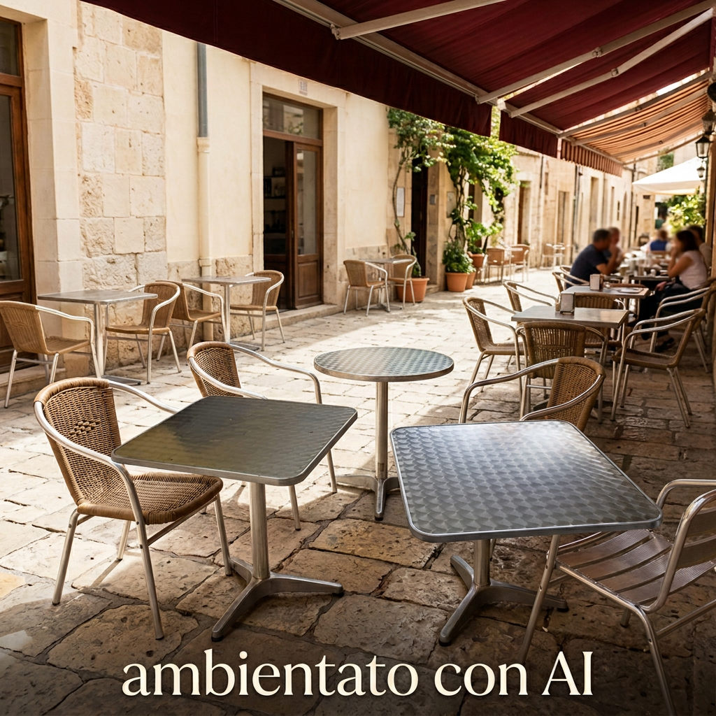 Quattro Tavolini con Piano in Acciaio Professionali Usati