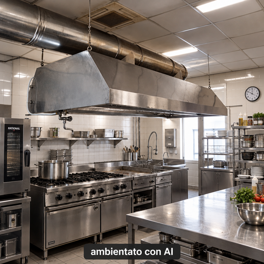 Cappa da Centro Professionale Usata Completa