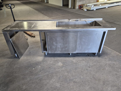 Lavandino Professionale in Acciaio con Vasca Grande usato