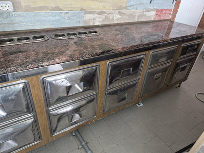 Banco Frigo bar in acciai professionale con motore esterno