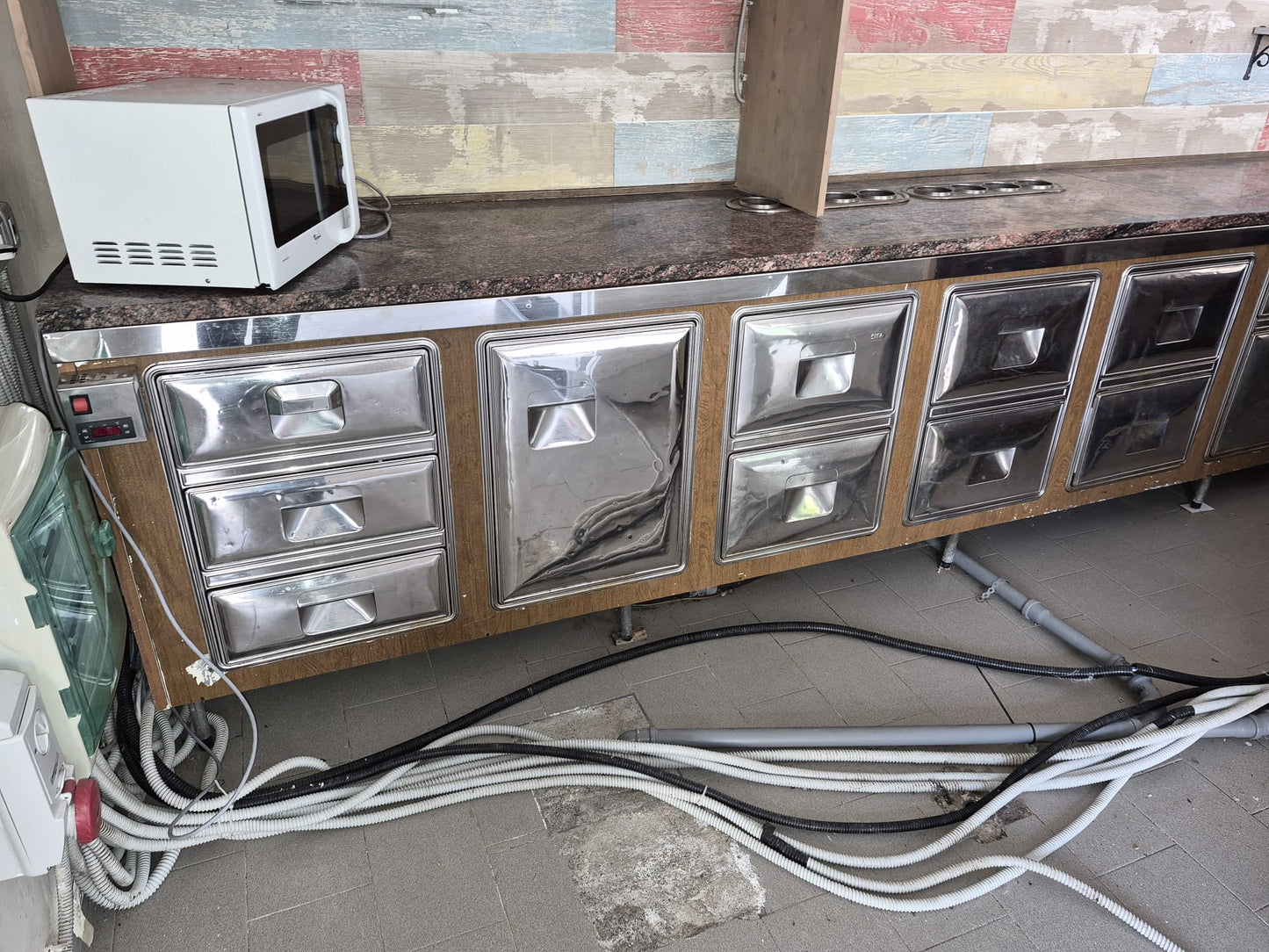 Banco Frigo bar in acciai professionale con motore esterno