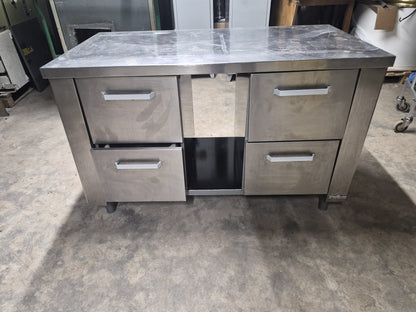 Bancone in Acciaio Professionale con cassetti 130*70 Usato