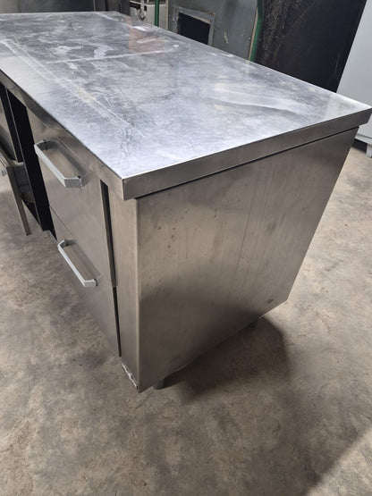 Bancone in Acciaio Professionale con cassetti 130*70 Usato