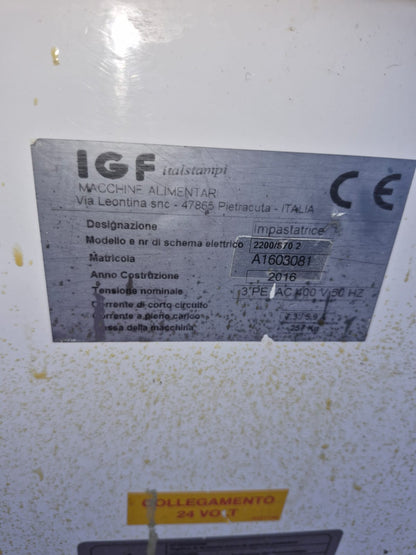Impastatrice Professionale a Spirale IGF 90 litri usata