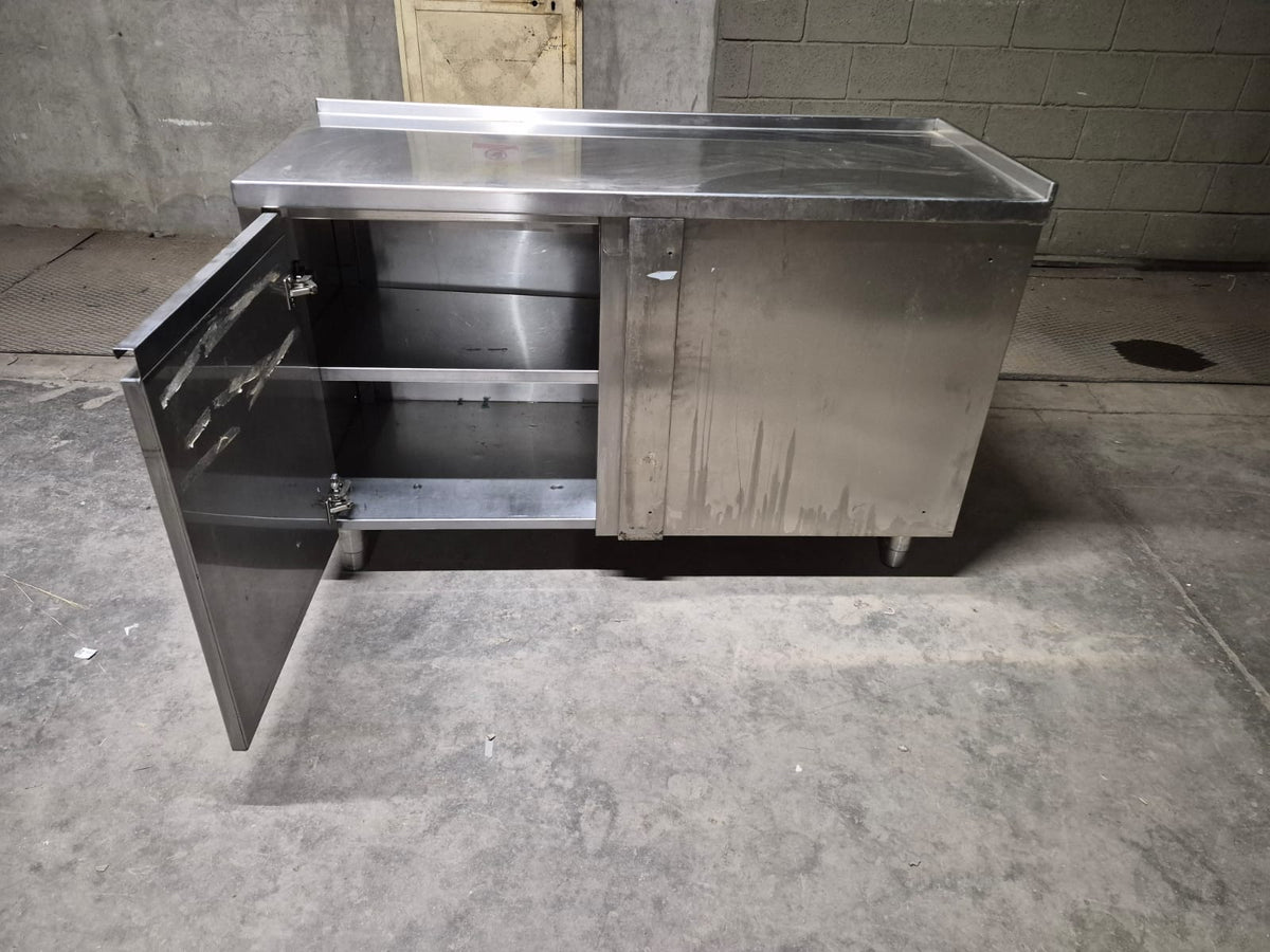 Bancone in Acciaio Professionale 142*60 Usato