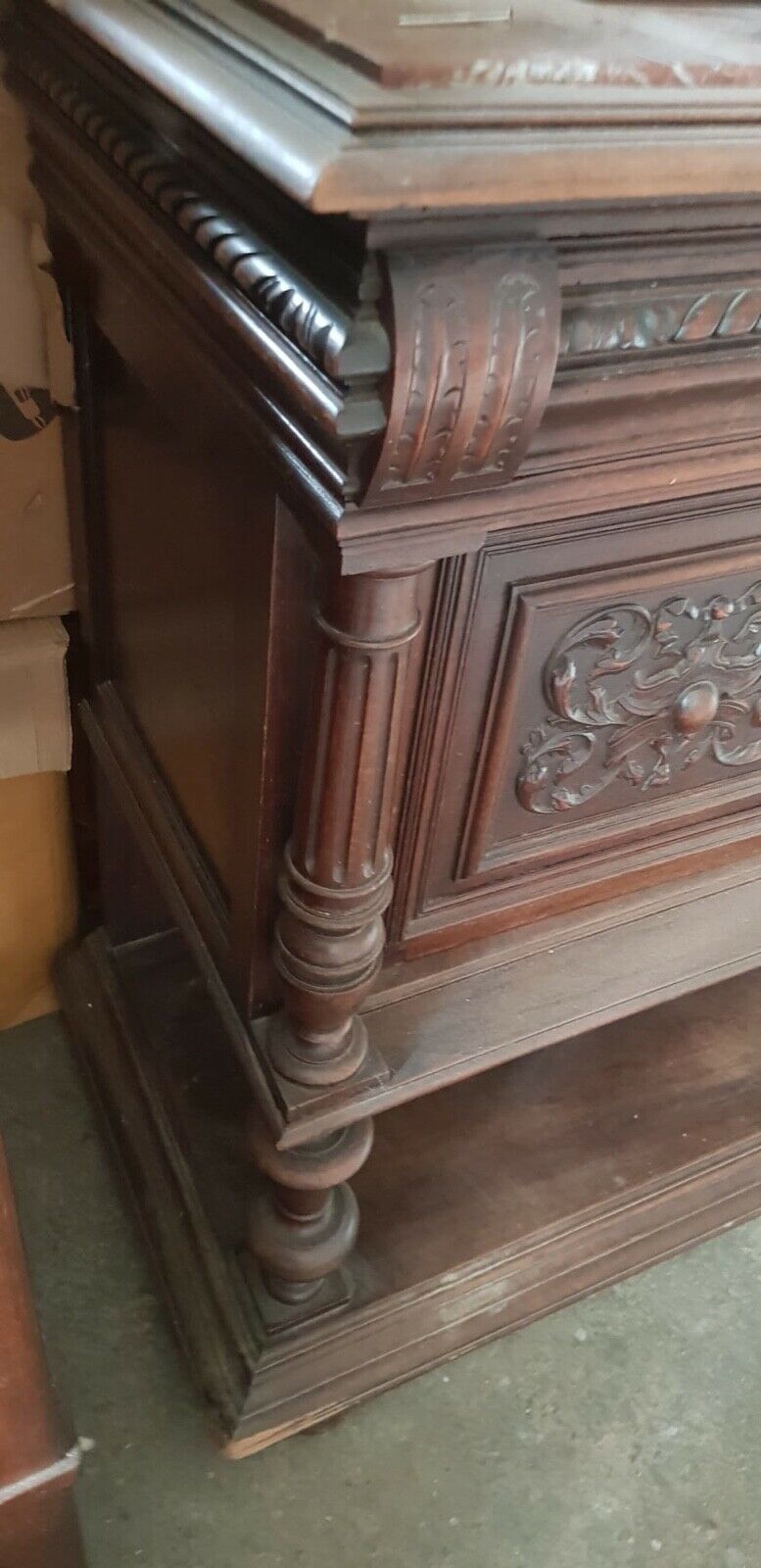 Spettacolare Credenza Rinascimento Rinascimentale Fine 800 Minimo Restauro