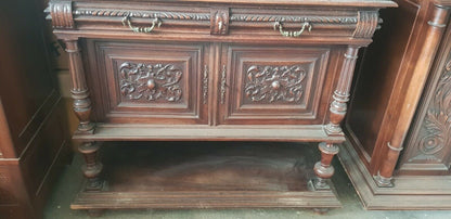 Spettacolare Credenza Rinascimento Rinascimentale Fine 800 Minimo Restauro