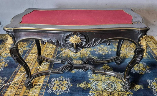 Favolosa Scrivania Epoca Napoleone III Con Bronzi 1850 Circa Da Restaurare