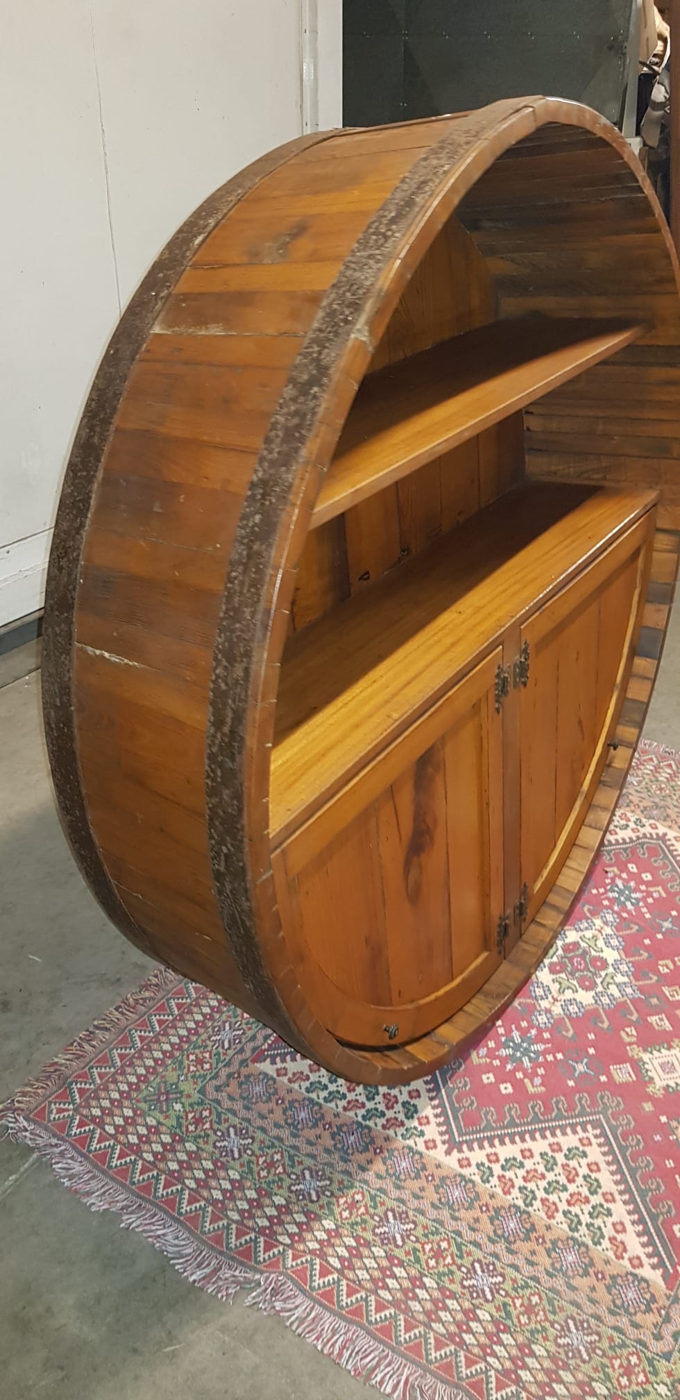 Bellissima Botte in Legno 145*145 Porta Bottiglie Arredamento Usata anni 70