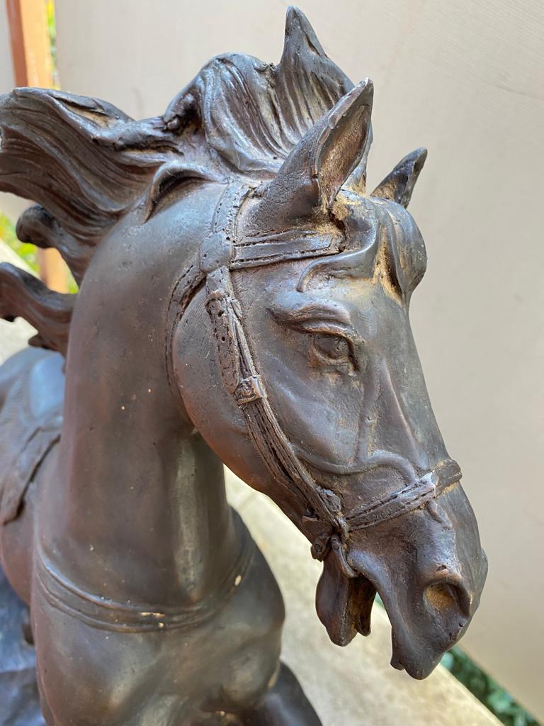 Spettacolare Statua Cavallo in Bronzo Inizii 900