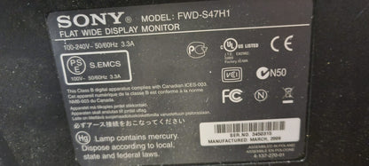 Monitor Sony Fwd-S47h1 Usato